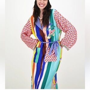 Me369 Nova  kimono dress multi color maxi size small